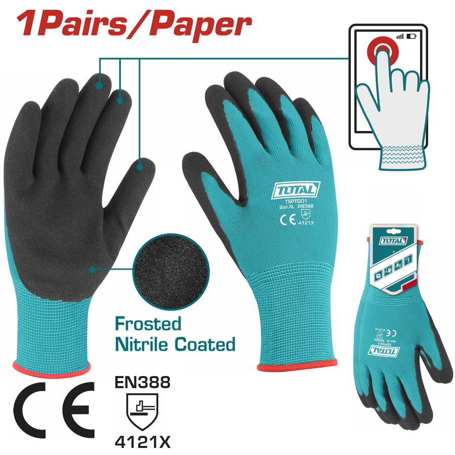 Gloves 7 / Nitrile / Frosted Coated