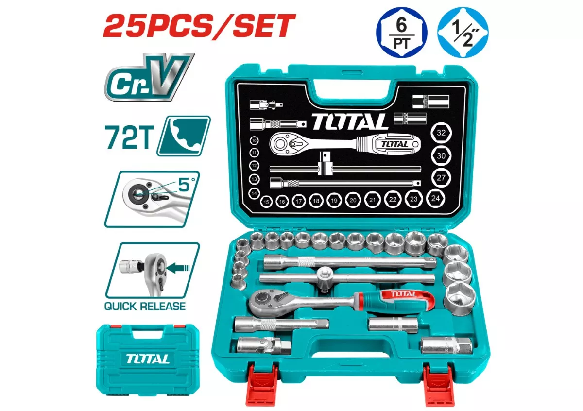 Tool Box Set - 9.992 / Socket Set / 1/2" / 25Pcs/Set