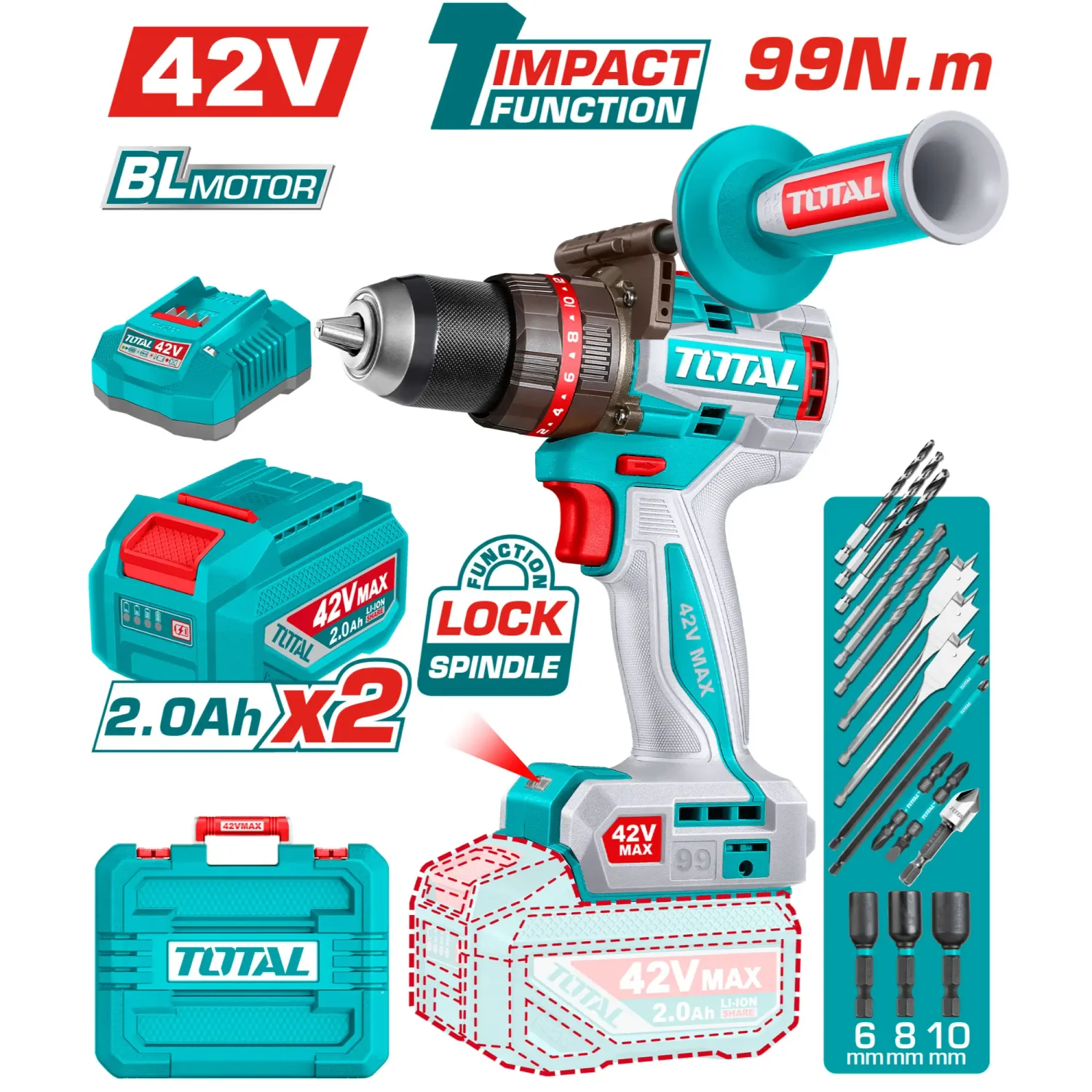 Drill Machine / Cordless Li- Ion - 9.99 / Impact