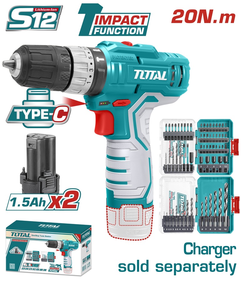 Drill Machine / Cordless Li- Ion - 9.1