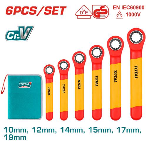 Spanner Set - 9.92 / Ratchet Type / Ring / Insulated / 6Pcs/Set