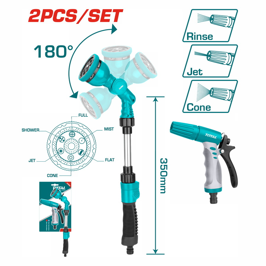 Garden Trigger Nozzle - 7 / Watering Kit 2Pcs/Set