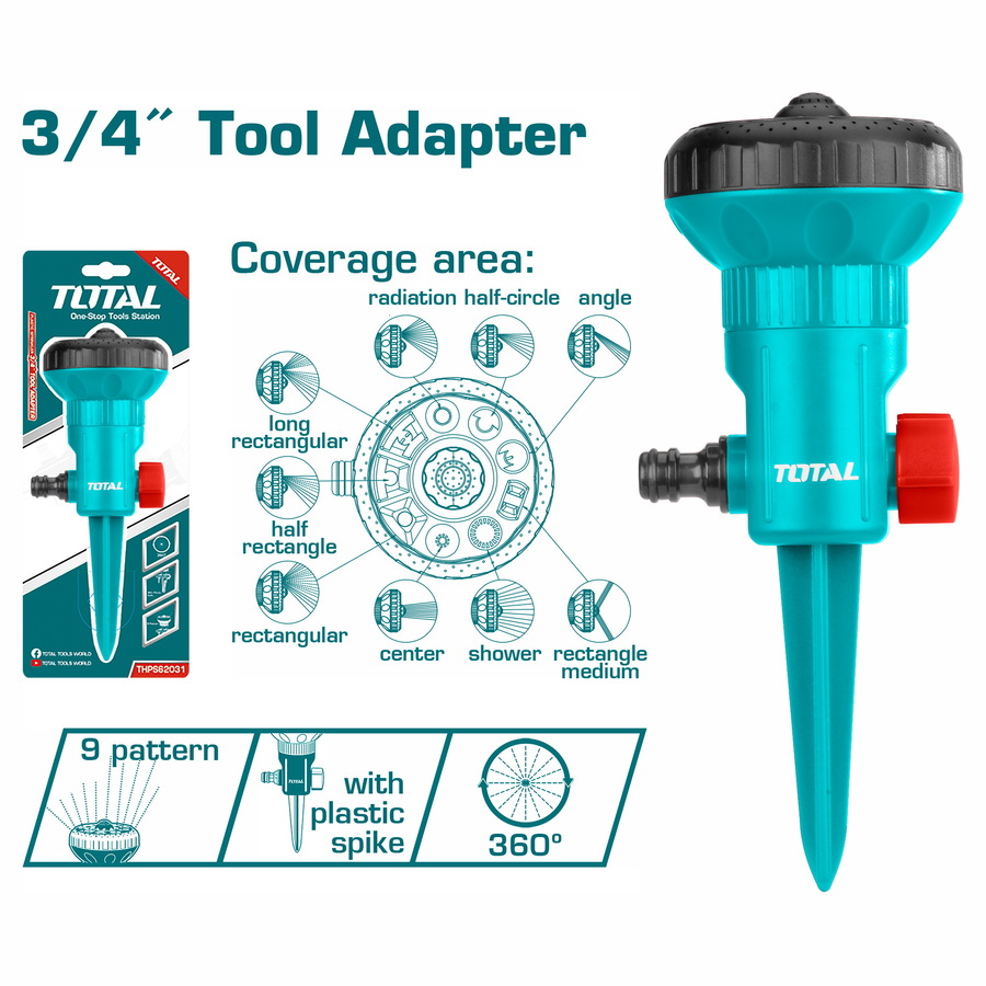 Garden Water Sprinkler - 4 / Plastic