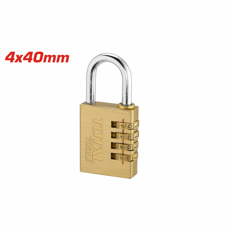 Padlock - 9.996 / Brass 4 Digit Combination Padlock
